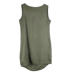 Bellambra sleeveless 100% linen‎ dress Sz S lagenlook Made in Italy